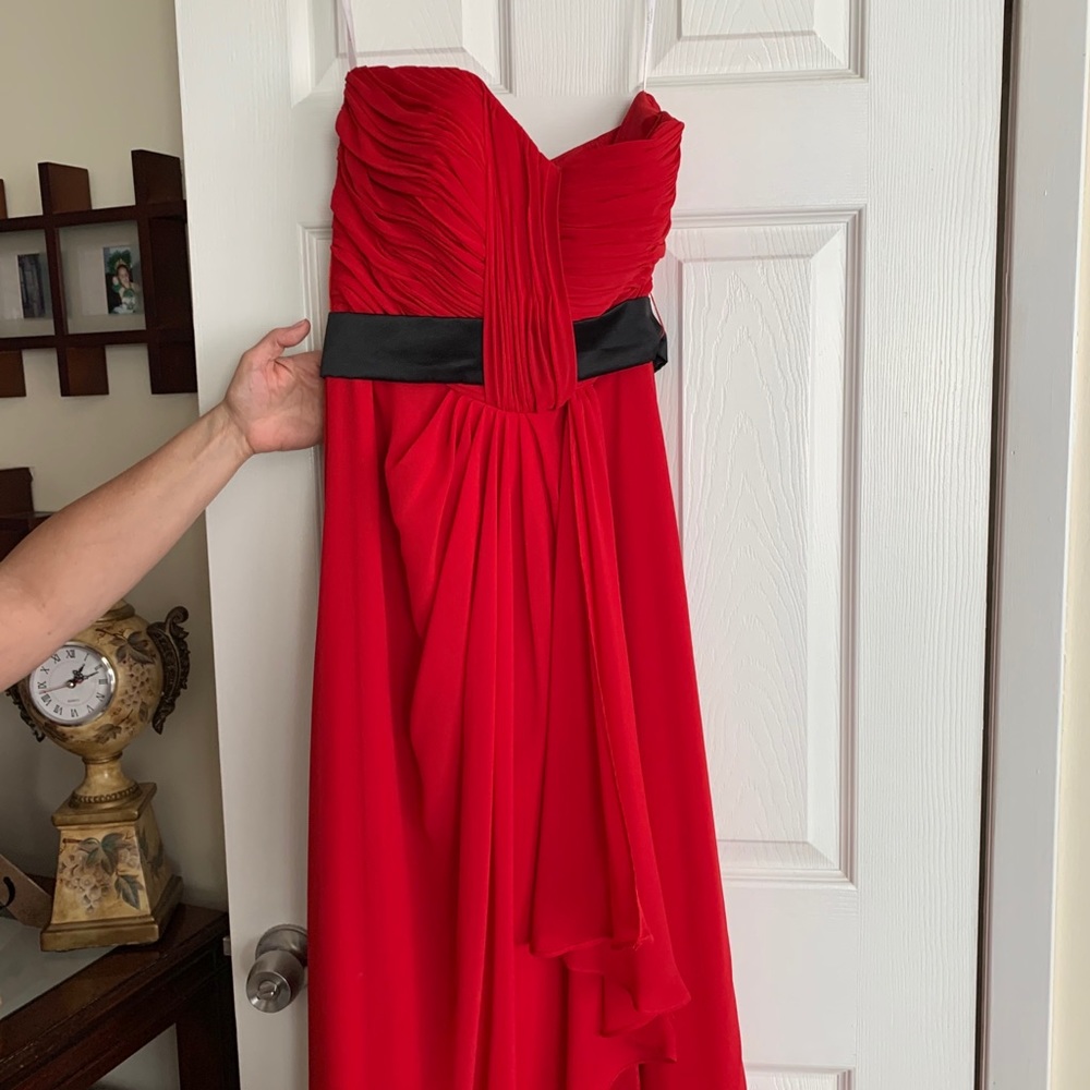 Strapless bridesmaid dress